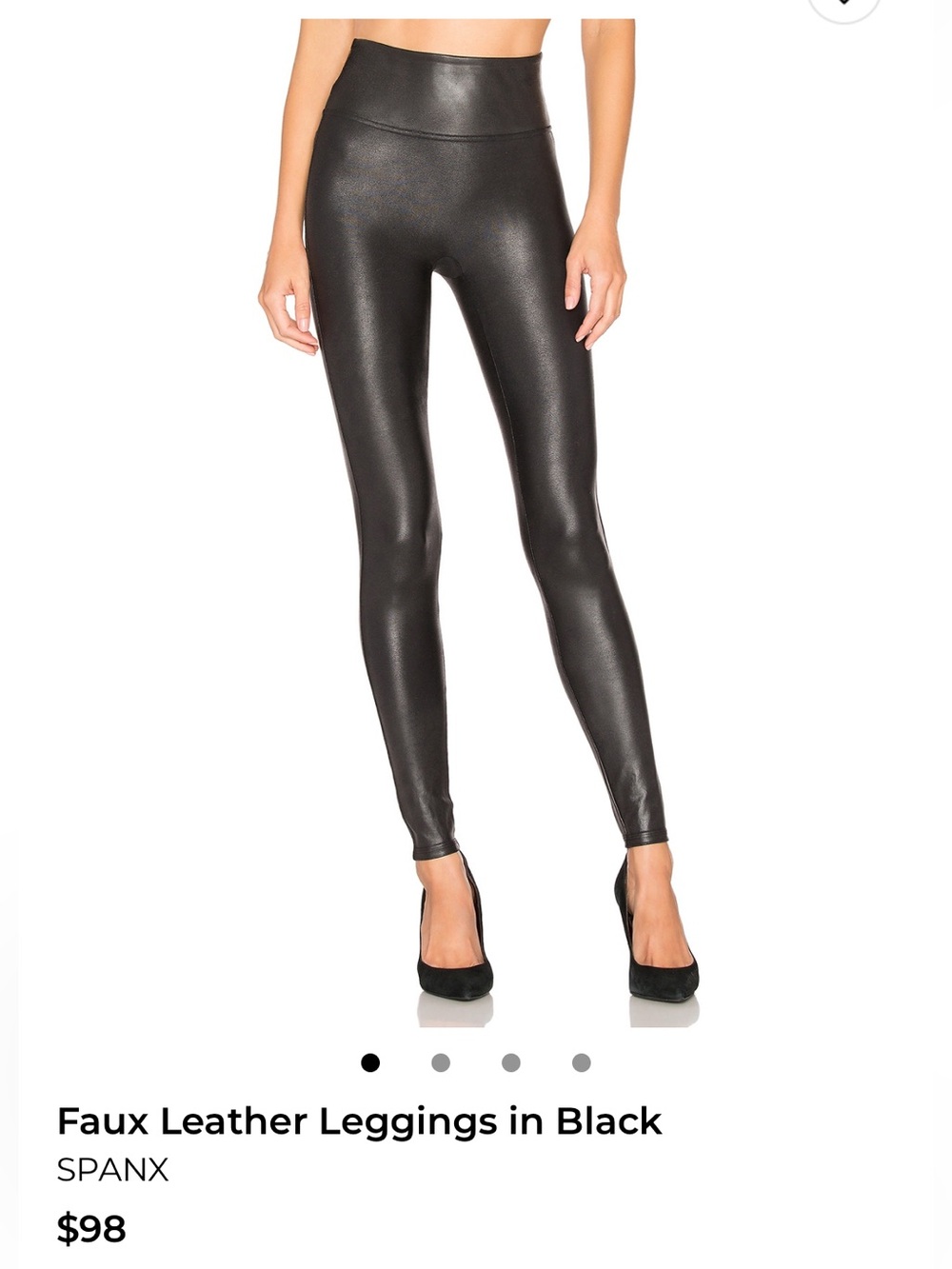 SPANX Faux Leather Leggings in Black NWOT